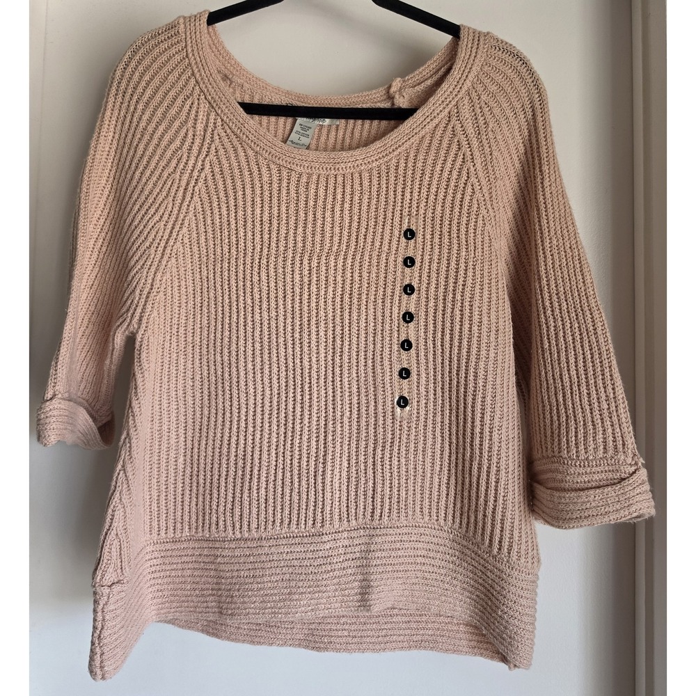 NWT American Rag Women Sweater Size L Pink Long Sleeve Round Neck Pullover Top